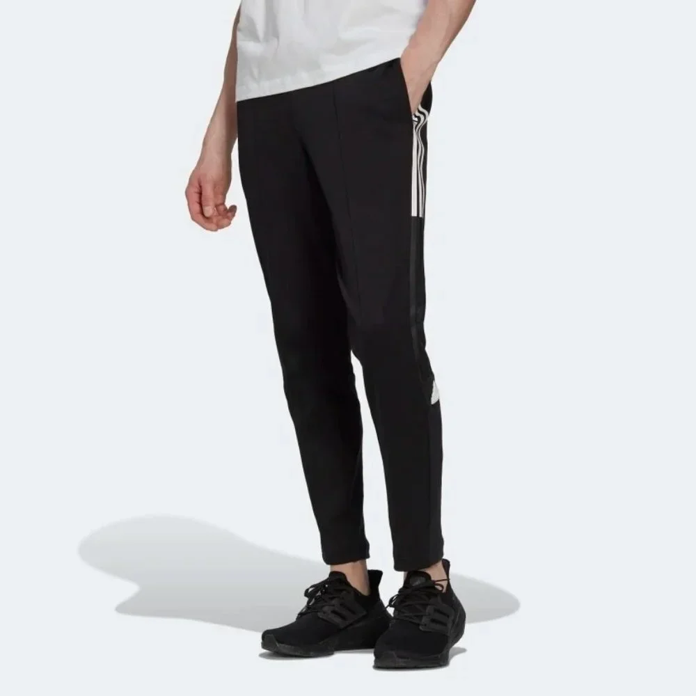 NWT Adidas Men's 3-STRIPES‎ CUFFED PANTS in Black Size Small